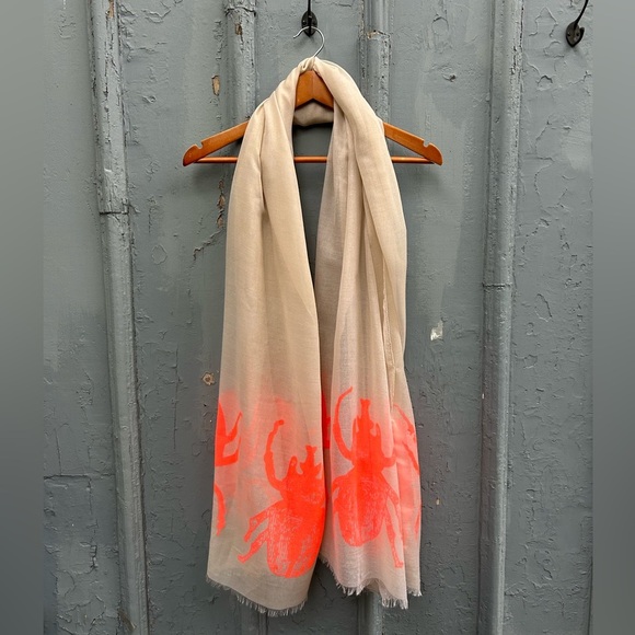 India Hicks Neon Bug “The Siren” Scarf, 82” x 36” - Picture 2 of 13